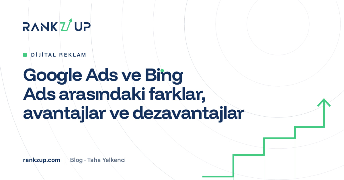Google Ads ve Bing Ads arasındaki farklar, avantajlar ve dezavantajlar: Dijital Reklam kategorisindeki rankZup blog yazısının kapak görseli Google Ads ve Bing Ads arasındaki farklar, avantajlar ve dezavantajlar yazısının kapak görseli